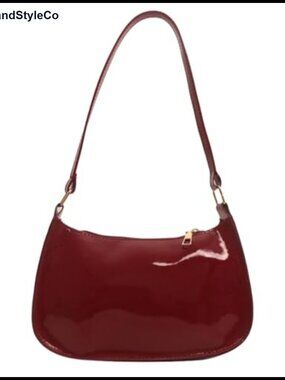 Patent Leather Clutch Purse Shiny Evening Handbag MINI Shoulder Bag